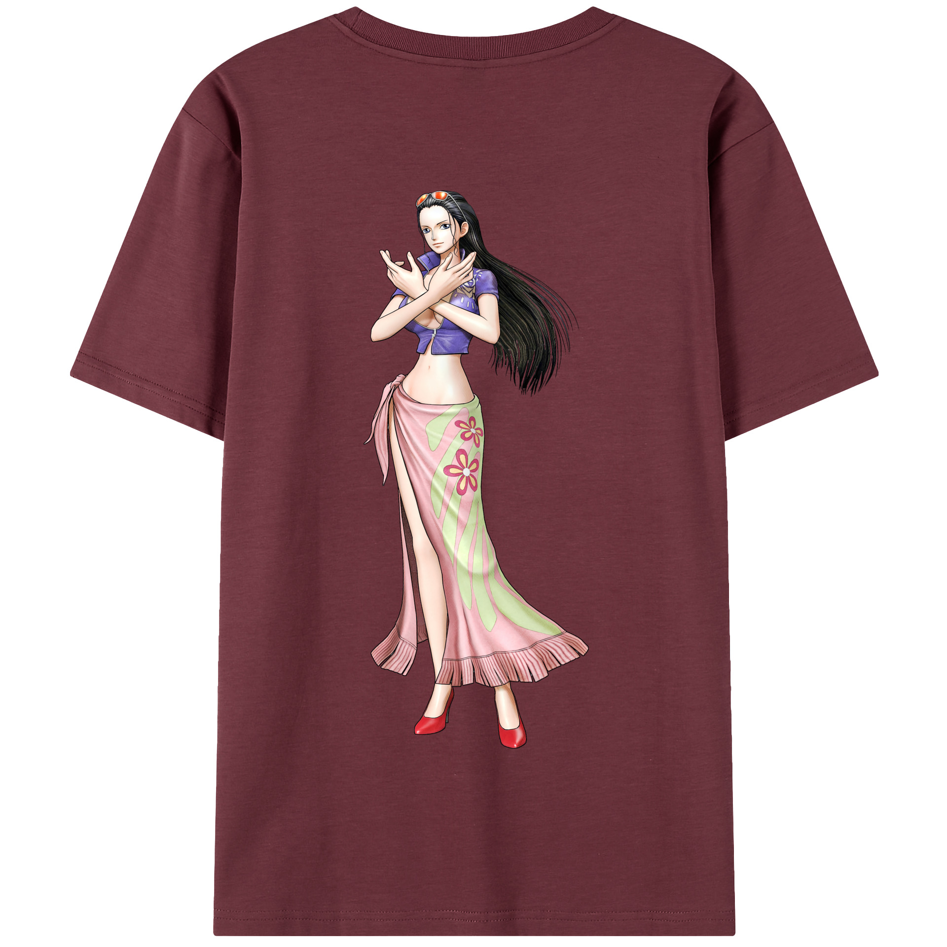 ワンピース ニコ・ロビン ONE PIECE Nico Robin 綿100％半袖Tシャツ（背面プリント）